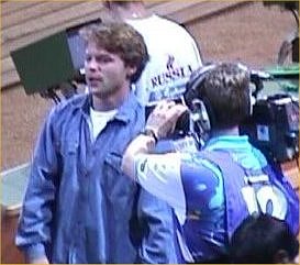 Franck moments after winning the Air Pistol Final in Sydney 